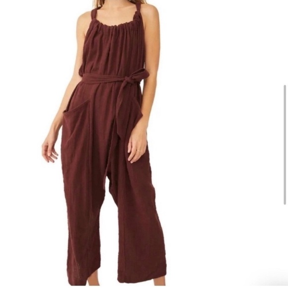 free people jumpsuit C rum raisin - Picture 16 of 16